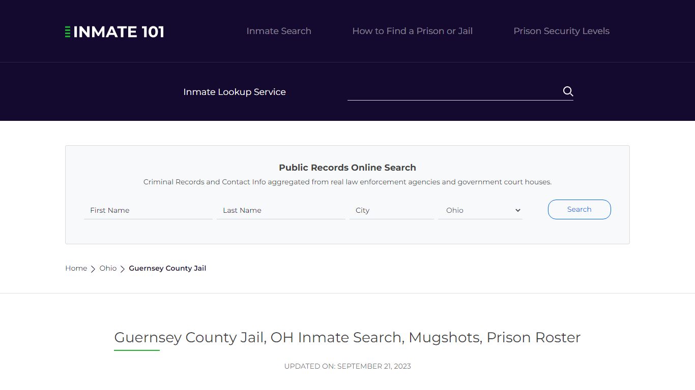 Guernsey County Jail, OH Inmate Search, Mugshots, Prison Roster